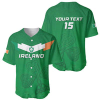 Ireland Rugby Custom Baseball Jersey Celtics Shamrock - Wonder Print Shop