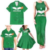 Ireland Rugby Custom Family Matching Tank Maxi Dress and Hawaiian Shirt Celtics Shamrock - Wonder Print Shop