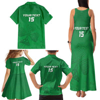 Ireland Rugby Custom Family Matching Tank Maxi Dress and Hawaiian Shirt Celtics Shamrock - Wonder Print Shop