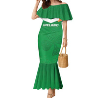 Ireland Rugby Custom Mermaid Dress Celtics Shamrock - Wonder Print Shop