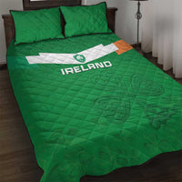 Ireland Rugby Quilt Bed Set Celtics Shamrock - Wonder Print Shop