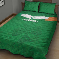Ireland Rugby Quilt Bed Set Celtics Shamrock - Wonder Print Shop