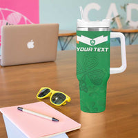 Ireland Rugby Custom Tumbler With Handle Celtics Shamrock - Wonder Print Shop
