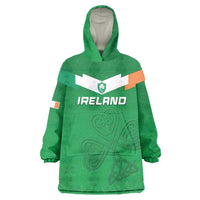 Ireland Rugby Custom Wearable Blanket Hoodie Celtics Shamrock - Wonder Print Shop