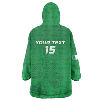 Ireland Rugby Custom Wearable Blanket Hoodie Celtics Shamrock - Wonder Print Shop