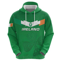 Ireland Rugby Custom Zip Hoodie Celtics Shamrock - Wonder Print Shop
