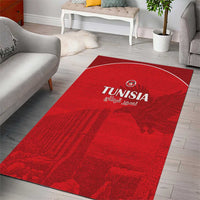 Tunisia Football Area Rug Red Eagles of Carthage - Wonder Print Shop