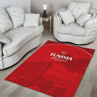 Tunisia Football Area Rug Red Eagles of Carthage - Wonder Print Shop