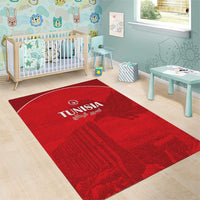 Tunisia Football Area Rug Red Eagles of Carthage - Wonder Print Shop