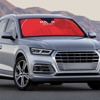 Tunisia Football Auto Sun Shade Red Eagles of Carthage - Wonder Print Shop