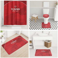 Tunisia Football Bathroom Set Red Eagles of Carthage - Wonder Print Shop