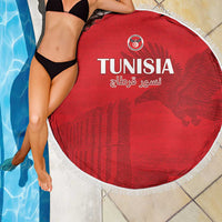 Tunisia Football Beach Blanket Red Eagles of Carthage - Wonder Print Shop