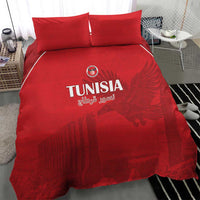 Tunisia Football Bedding Set Red Eagles of Carthage - Wonder Print Shop