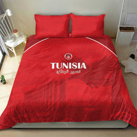 Tunisia Football Bedding Set Red Eagles of Carthage - Wonder Print Shop