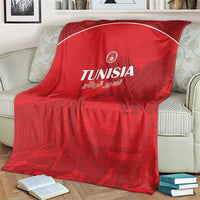 Tunisia Football Blanket Red Eagles of Carthage - Wonder Print Shop