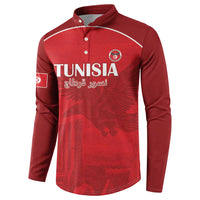 Custom Tunisia Football Button Sweatshirt Red Eagles of Carthage - Wonder Print Shop