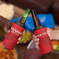 Custom Tunisia Football 4 in 1 Can Cooler Tumbler Red Eagles of Carthage - Wonder Print Shop