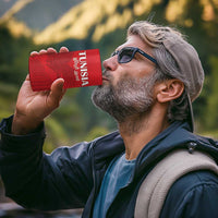 Custom Tunisia Football 4 in 1 Can Cooler Tumbler Red Eagles of Carthage - Wonder Print Shop