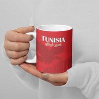 Custom Tunisia Football Ceramic Mug Red Eagles of Carthage - Wonder Print Shop