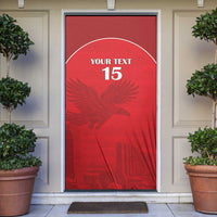 Custom Tunisia Football Door Cover Red Eagles of Carthage - Wonder Print Shop