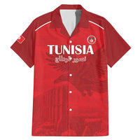 Custom Tunisia Football Family Matching Mermaid Dress and Hawaiian Shirt Red Eagles of Carthage - Wonder Print Shop