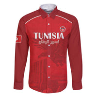Custom Tunisia Football Family Matching Puletasi and Hawaiian Shirt Red Eagles of Carthage - Wonder Print Shop