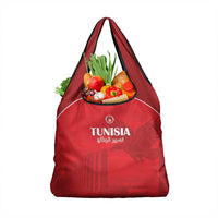 Tunisia Football Grocery Bag Red Eagles of Carthage - Wonder Print Shop