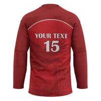 Custom Tunisia Football Hockey Jersey Red Eagles of Carthage - Wonder Print Shop