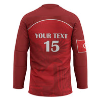 Custom Tunisia Football Hockey Jersey Red Eagles of Carthage - Wonder Print Shop