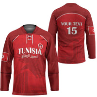 Custom Tunisia Football Hockey Jersey Red Eagles of Carthage - Wonder Print Shop