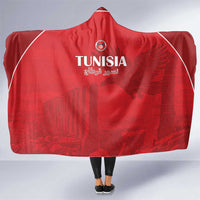Tunisia Football Hooded Blanket Red Eagles of Carthage - Wonder Print Shop