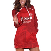 Custom Tunisia Football Hoodie Dress Red Eagles of Carthage - Wonder Print Shop