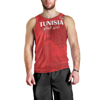 Custom Tunisia Football Men Tank Top Red Eagles of Carthage - Wonder Print Shop