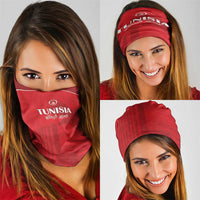 Tunisia Football Neck Gaiter Red Eagles of Carthage - Wonder Print Shop