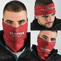 Tunisia Football Neck Gaiter Red Eagles of Carthage - Wonder Print Shop