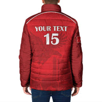 Custom Tunisia Football Padded Jacket Red Eagles of Carthage - Wonder Print Shop