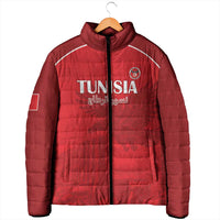 Custom Tunisia Football Padded Jacket Red Eagles of Carthage - Wonder Print Shop