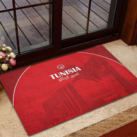 Tunisia Football Rubber Doormat Red Eagles of Carthage - Wonder Print Shop