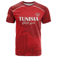 Custom Tunisia Football T Shirt Red Eagles of Carthage - Wonder Print Shop