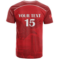 Custom Tunisia Football T Shirt Red Eagles of Carthage - Wonder Print Shop