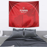 Tunisia Football Tapestry Red Eagles of Carthage - Wonder Print Shop