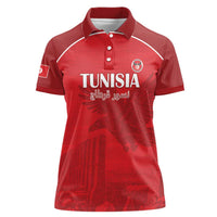 Custom Tunisia Football Women Polo Shirt Red Eagles of Carthage - Wonder Print Shop