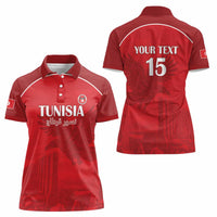 Custom Tunisia Football Women Polo Shirt Red Eagles of Carthage - Wonder Print Shop