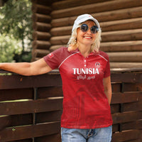 Custom Tunisia Football Women Polo Shirt Red Eagles of Carthage - Wonder Print Shop