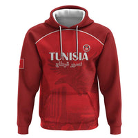Custom Tunisia Football Zip Hoodie Red Eagles of Carthage - Wonder Print Shop