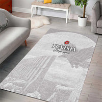 Tunisia Football Area Rug White Eagles of Carthage - Wonder Print Shop