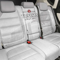 Tunisia Football Back Car Seat Cover White Eagles of Carthage - Wonder Print Shop