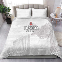 Tunisia Football Bedding Set White Eagles of Carthage - Wonder Print Shop