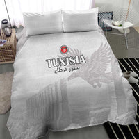 Tunisia Football Bedding Set White Eagles of Carthage - Wonder Print Shop