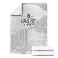 Tunisia Football Blanket White Eagles of Carthage - Wonder Print Shop